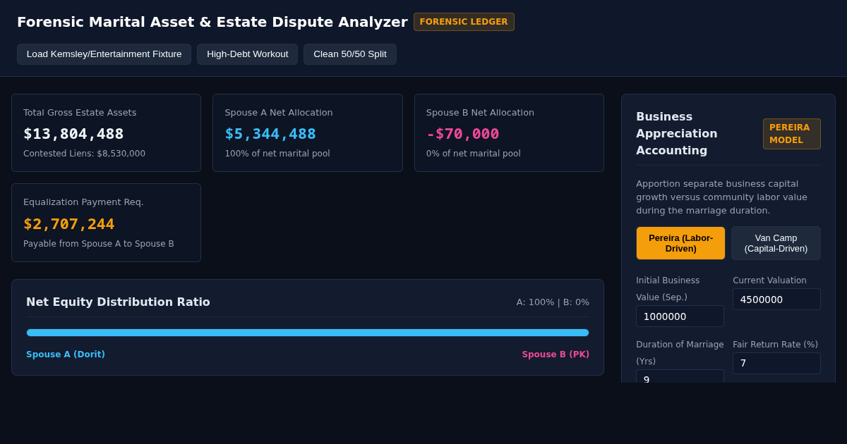 Forensic Marital Asset & Estate Dispute Analyzer preview