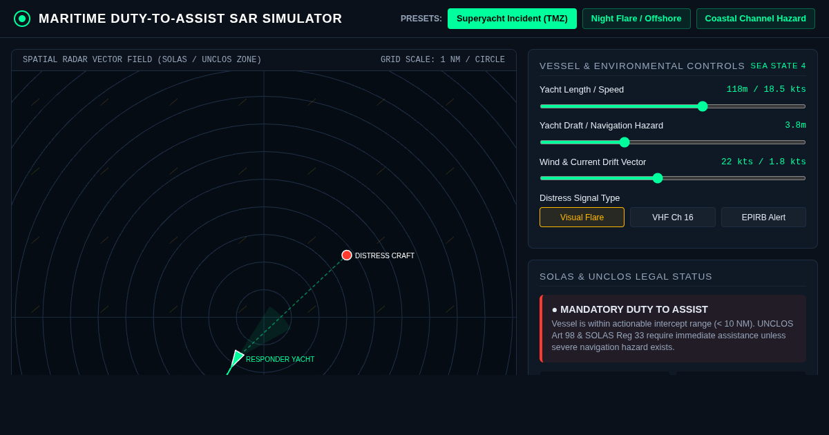 Maritime Duty-to-Assist SAR & Liability Simulator preview