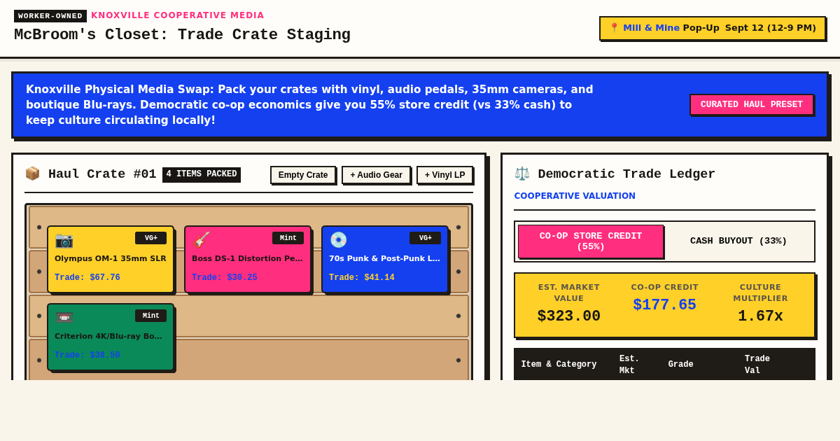 McBroom's Closet Co-op Media & Gadget Trade Crate preview