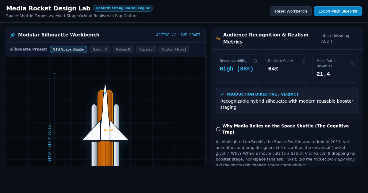 Media Rocket Design Lab | Silhouette Recognizability vs Staging Realism preview