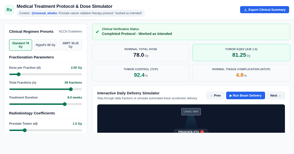 Medical Treatment Protocol & Radiation Dose Simulator preview