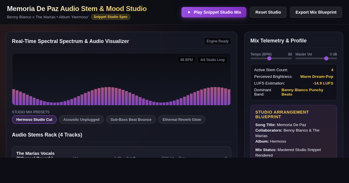 Memoria De Paz Audio Stem & Mood Studio preview