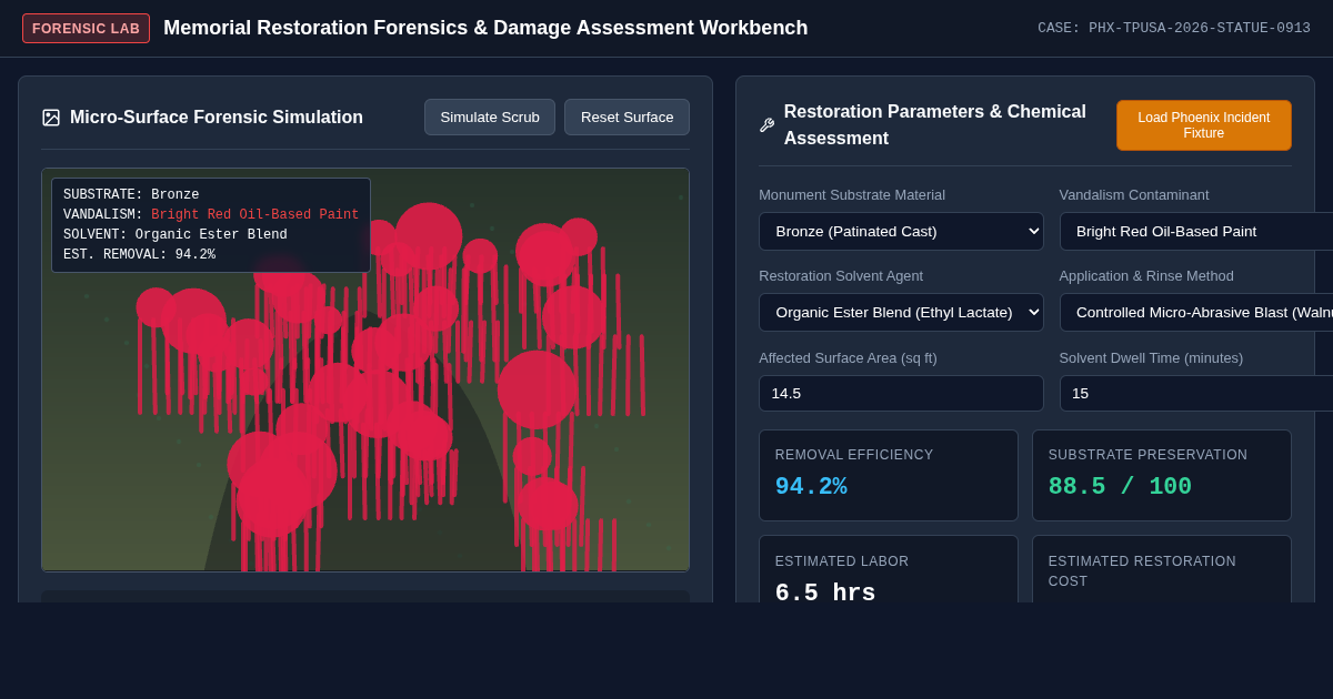 Memorial Restoration Forensics & Damage Assessment Workbench preview