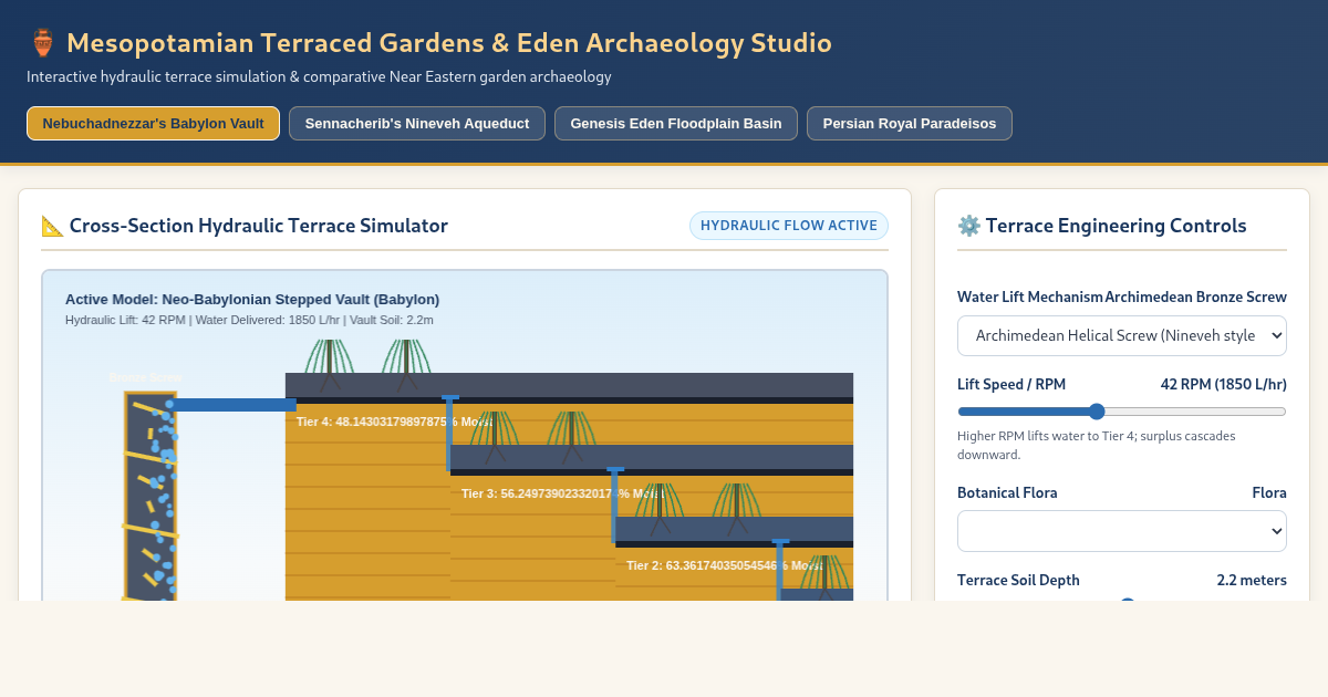 Mesopotamian Terraced Gardens & Eden Archaeology Studio preview