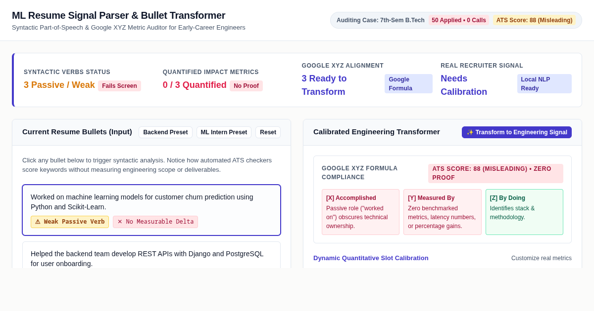 ML Resume Signal Parser & Bullet Transformer preview