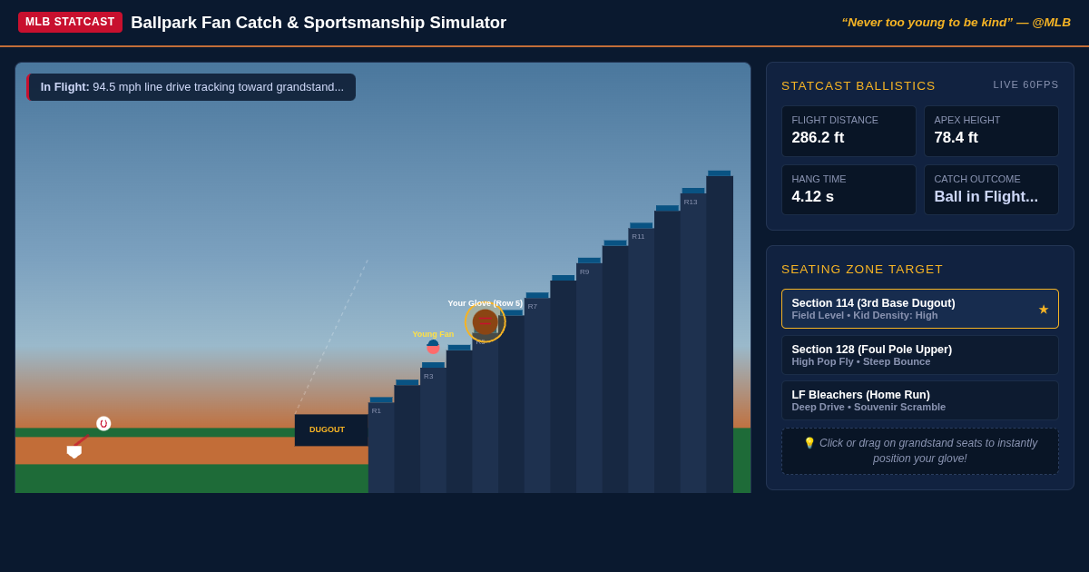 MLB Ballpark Fan Catch & Sportsmanship Simulator preview