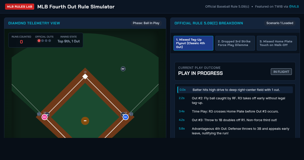 MLB Fourth Out Rule Simulator & Diamond Playbook preview