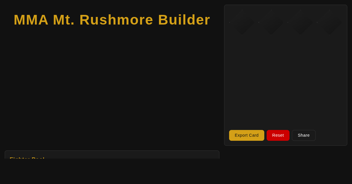 MMA Mt. Rushmore Builder preview