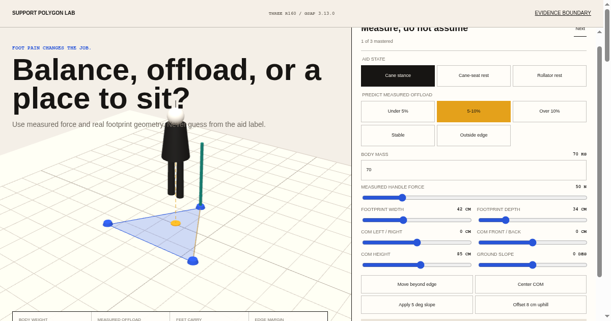 Support Polygon Lab preview