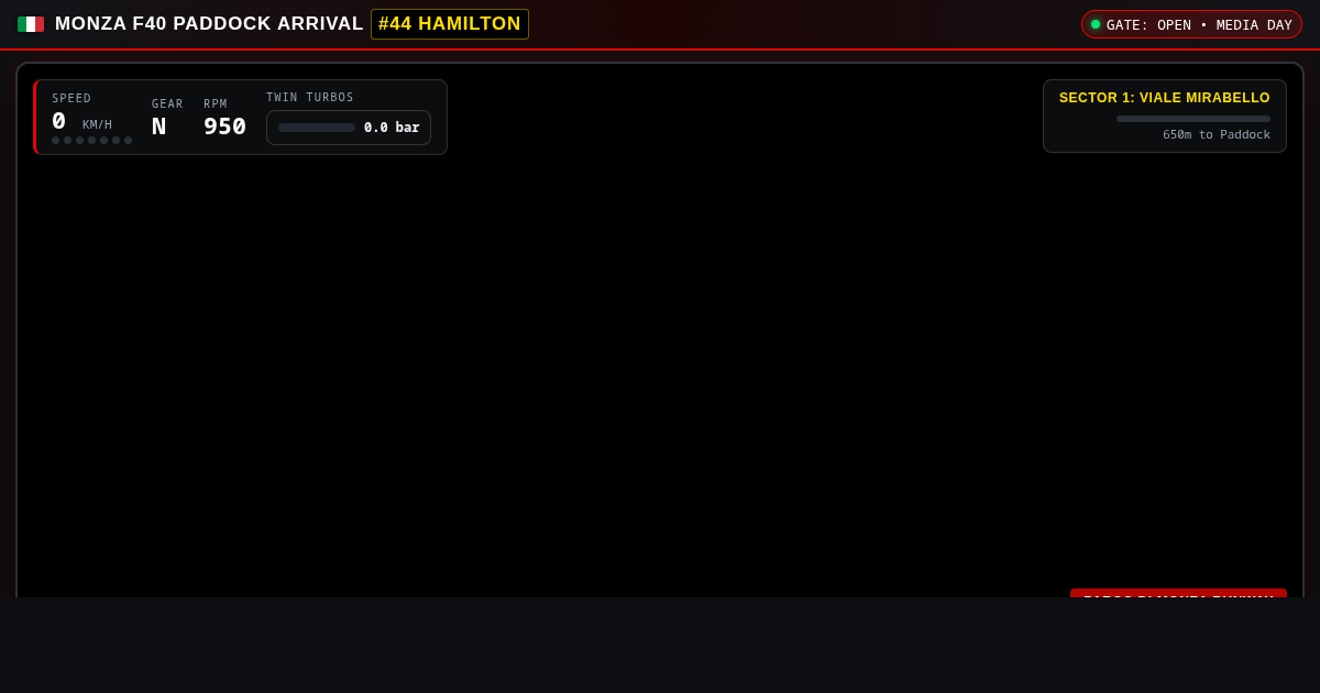 Monza F40 Paddock Arrival: Hamilton Italian GP Drive preview