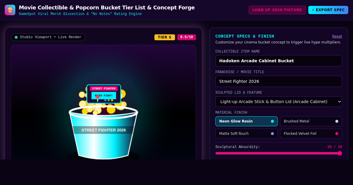 Movie Collectible & Popcorn Bucket Tier List & Concept Forge preview