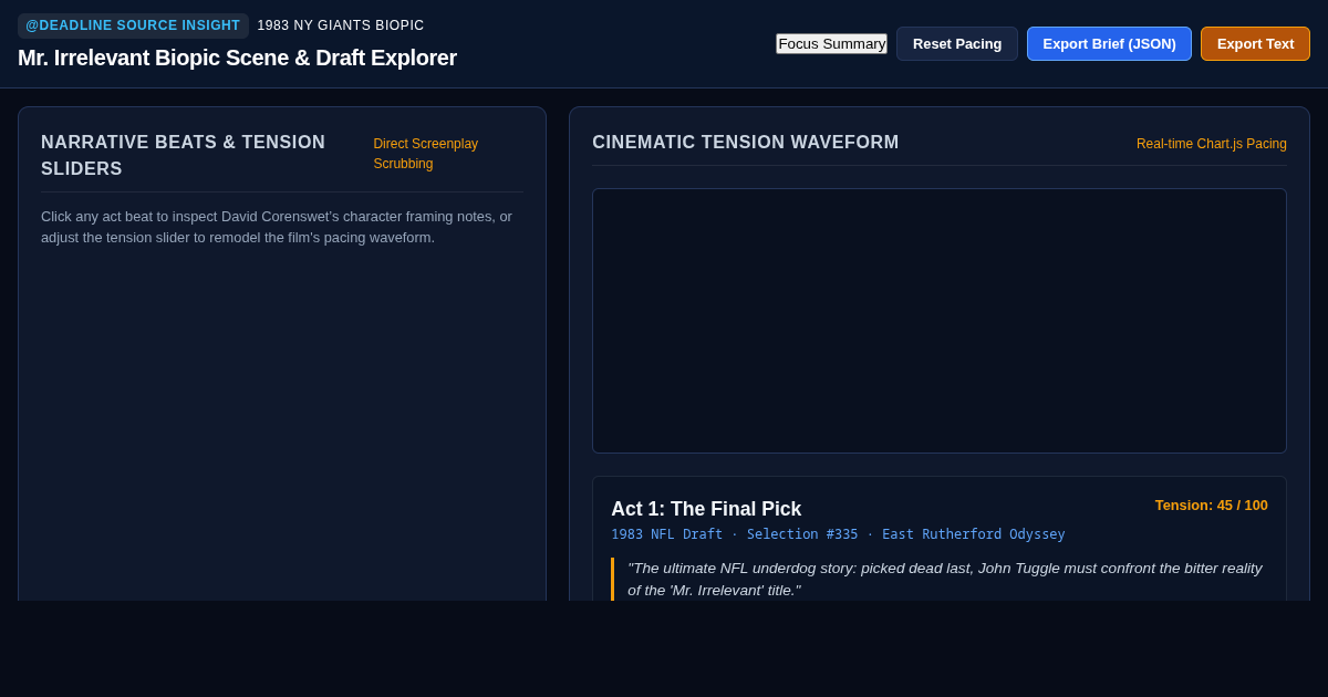 Mr. Irrelevant Biopic Scene & Draft Explorer preview