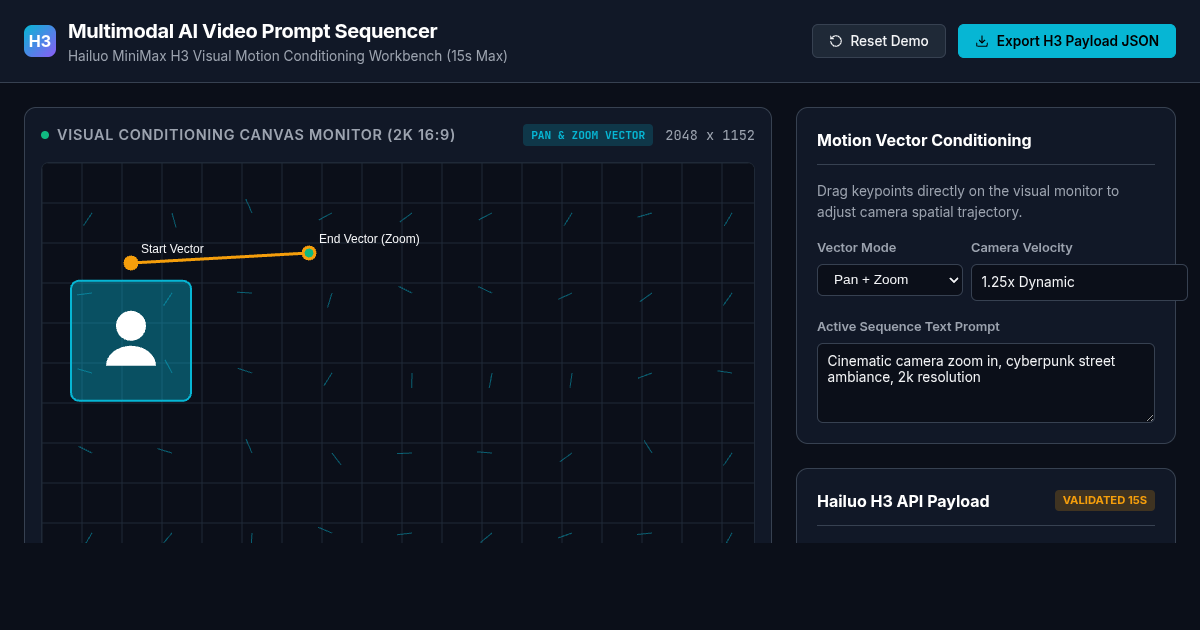 Multimodal AI Video Prompt Sequencer & Conditioning Workbench preview