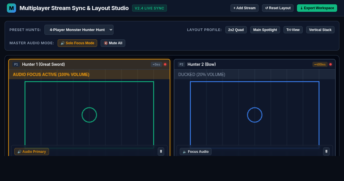 Multiplayer Stream Sync & Layout Studio preview