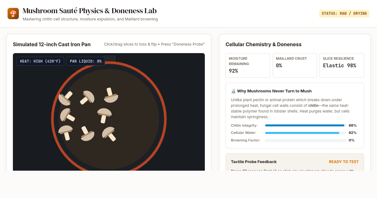 Mushroom Sauté Physics & Doneness Lab preview