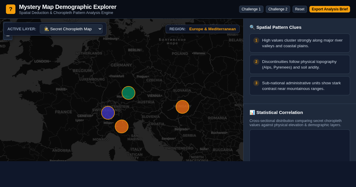 Mystery Map Demographic Explorer - Spatial Pattern Investigator preview