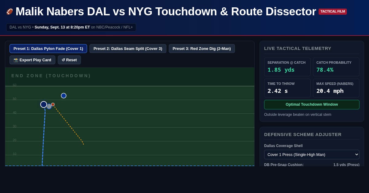 Malik Nabers DAL vs NYG Touchdown & Route Dissector preview