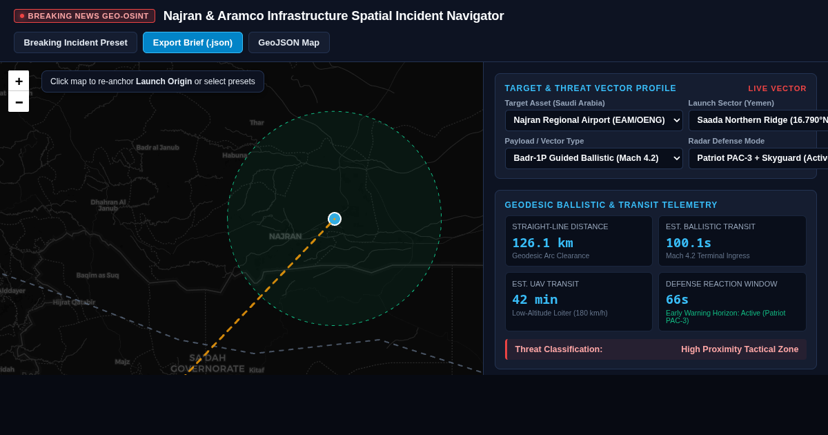 Najran & Aramco Infrastructure Spatial Incident Navigator preview