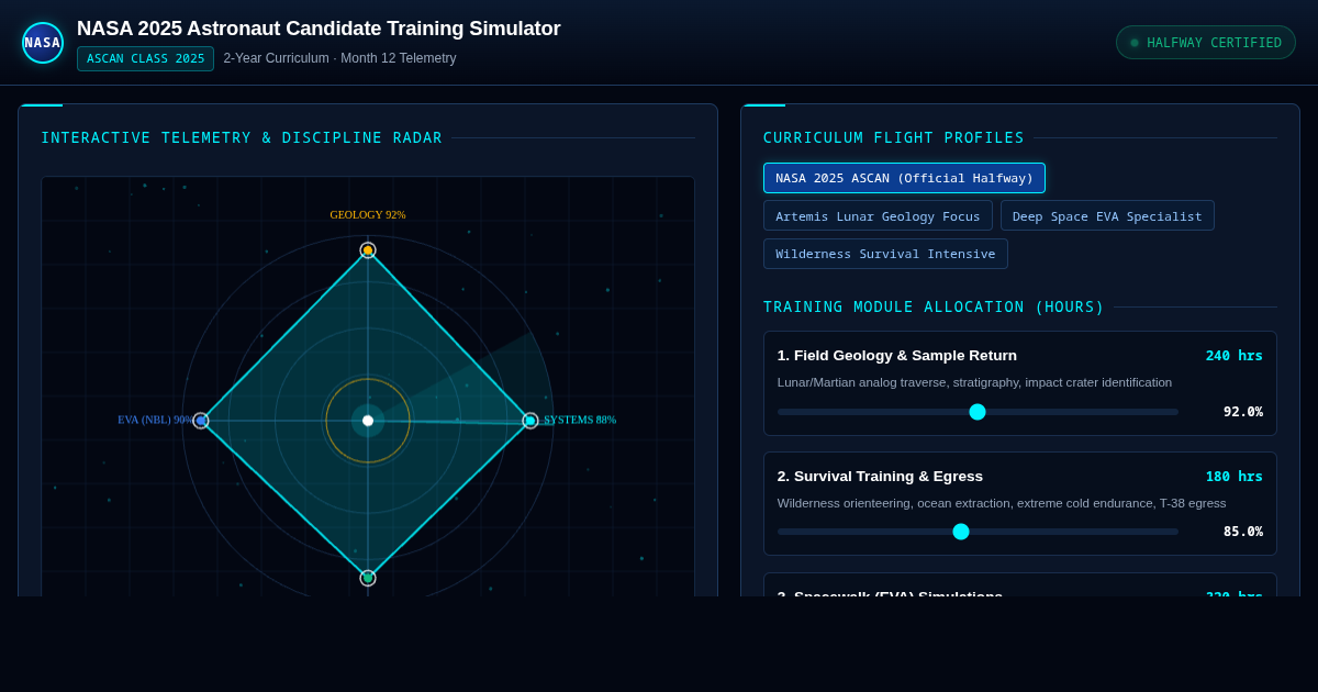 NASA 2025 Astronaut Candidate Training Simulator preview