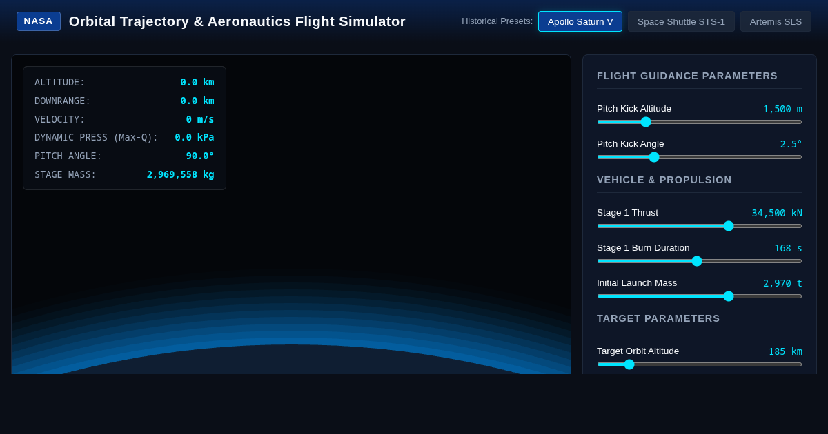 NASA Orbital Trajectory & Aeronautics Flight Profile Simulator preview