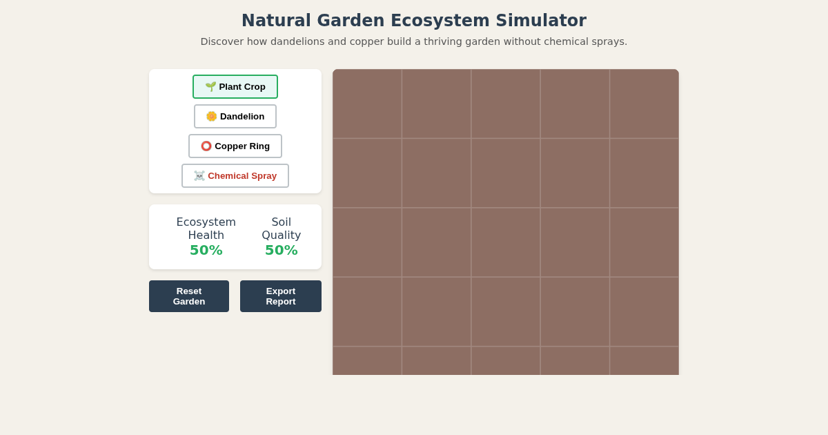 Natural Garden Ecosystem Simulator preview