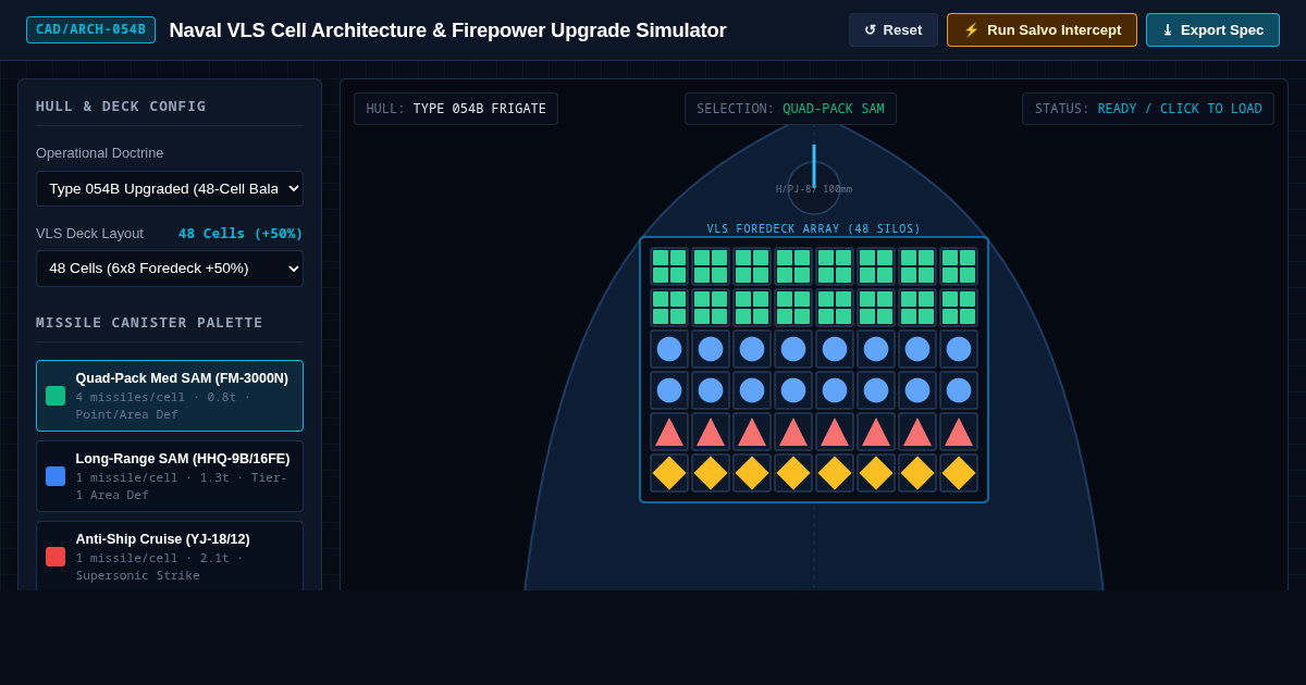 Naval VLS Cell Architecture & Firepower Upgrade Simulator preview