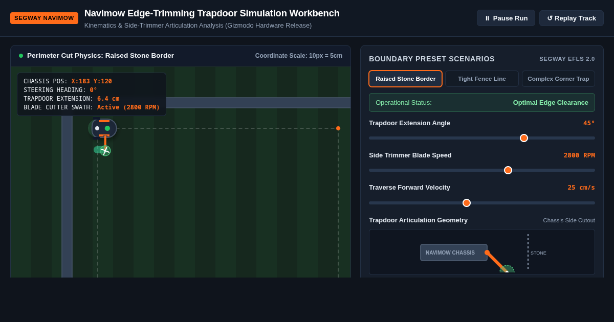 Navimow Edge-Trimming Trapdoor Simulation Workbench preview