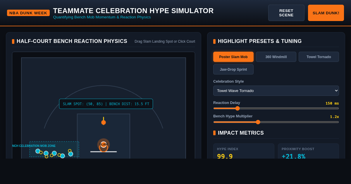 NBA Dunk Week Teammate Celebration Hype Simulator preview