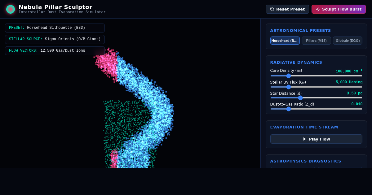 Nebula Pillar Sculptor: Interstellar Dust Evaporation Simulator preview