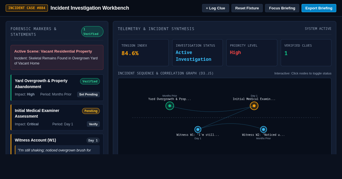 Neighborhood Incident Investigation & Cold Case Timeline Workbench preview