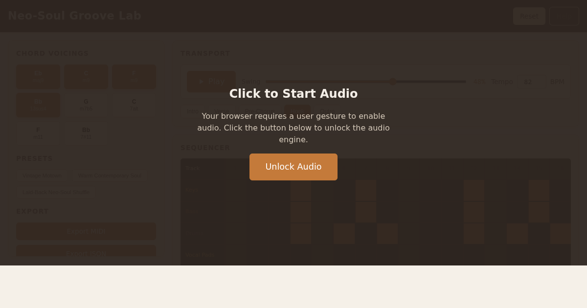 Neo-Soul Groove Lab & Chord Arranger preview