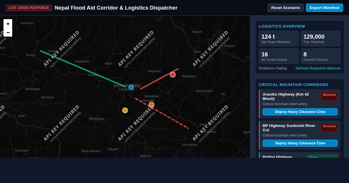 Nepal Flash Flood Aid Corridor & Logistics Dispatcher preview