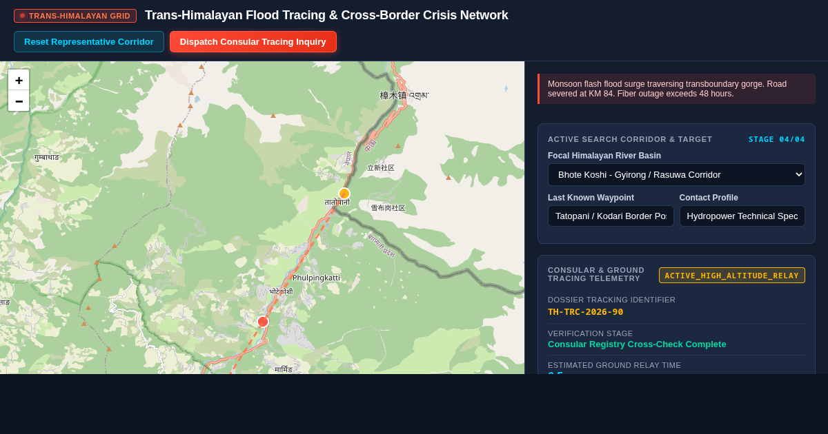 Trans-Himalayan Flood Tracing & Cross-Border Crisis Network preview