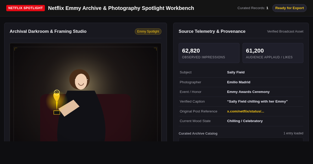 Netflix Emmy Archive & Photography Spotlight Workbench preview