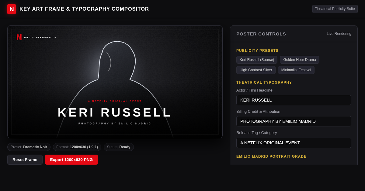 Netflix Key Art Frame & Typography Compositor preview