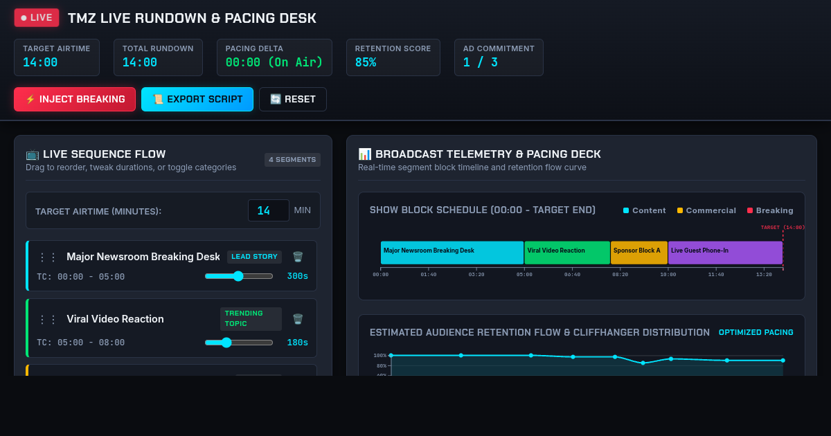 Newsroom Live Rundown & Pacing Planner preview