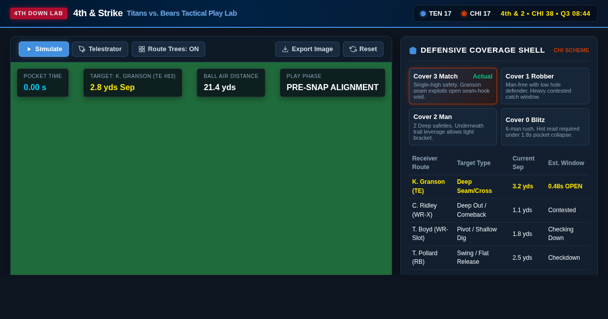 4th & Strike: Titans vs. Bears Tactical Play Lab & Decision Engine preview