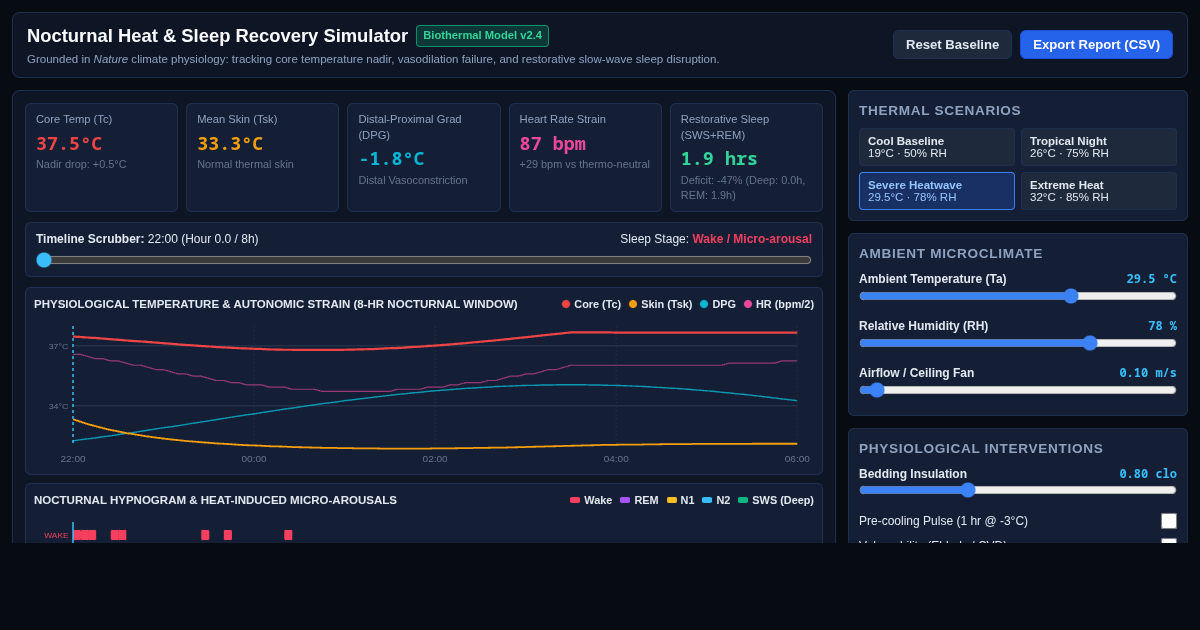 Nocturnal Heat & Sleep Recovery Simulator preview