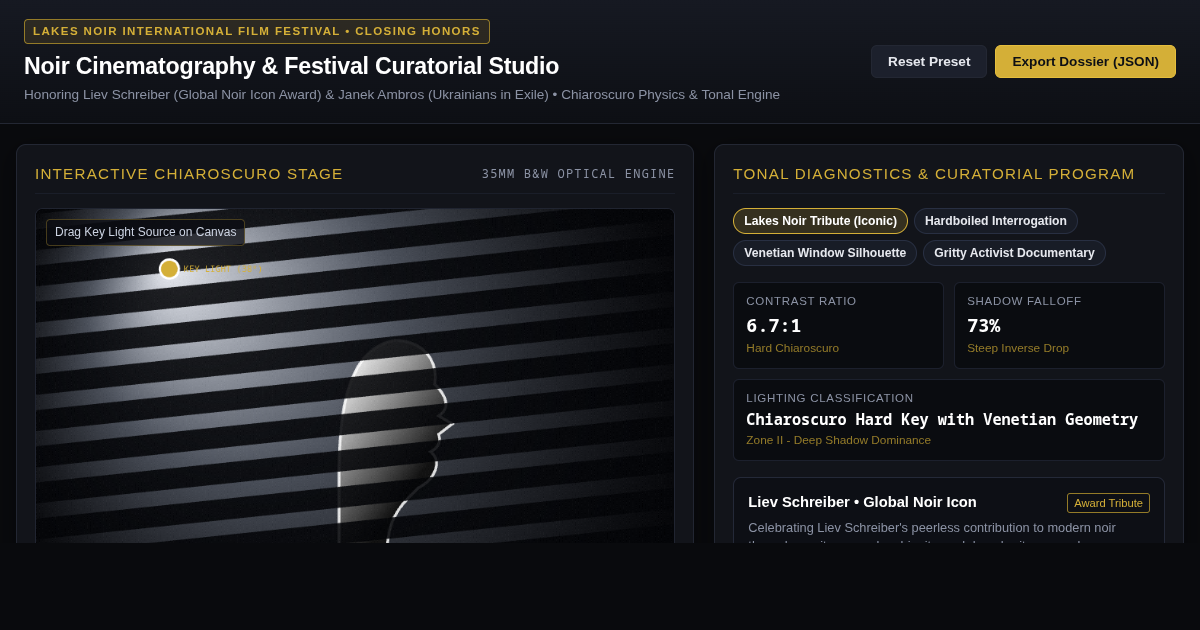 Noir Cinematography & Festival Curatorial Studio preview