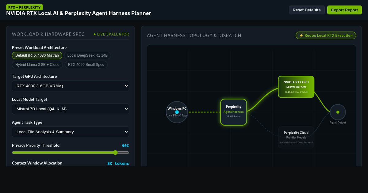 NVIDIA RTX & Perplexity Local AI Agent Harness Planner preview