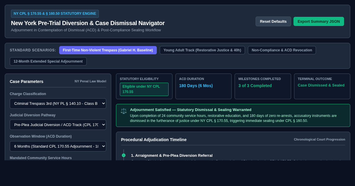 New York Pre-Trial Diversion & Case Dismissal Navigator preview