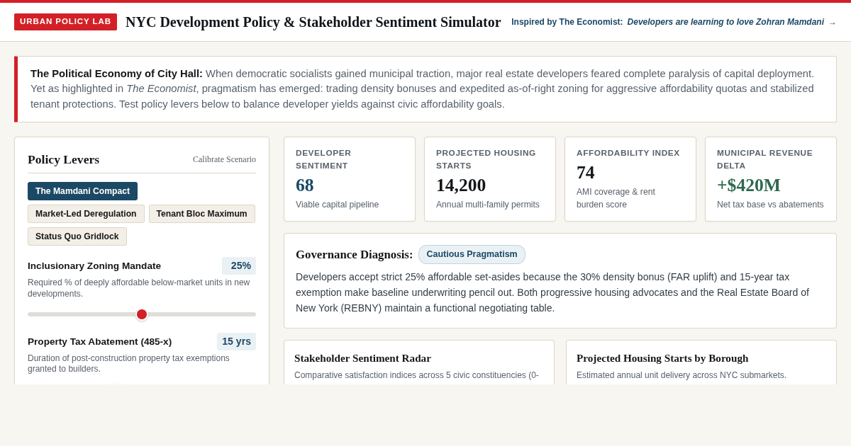 NYC Development Policy & Stakeholder Sentiment Simulator preview
