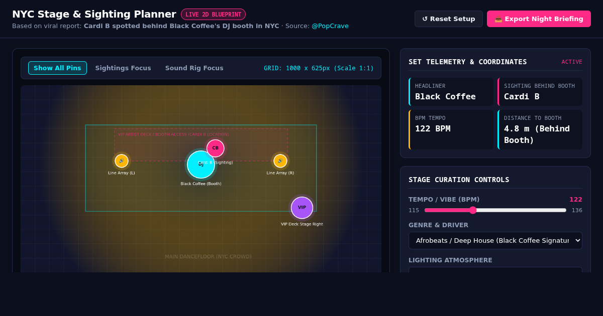 NYC DJ Set & Celebrity Sighting Stage Mapper preview