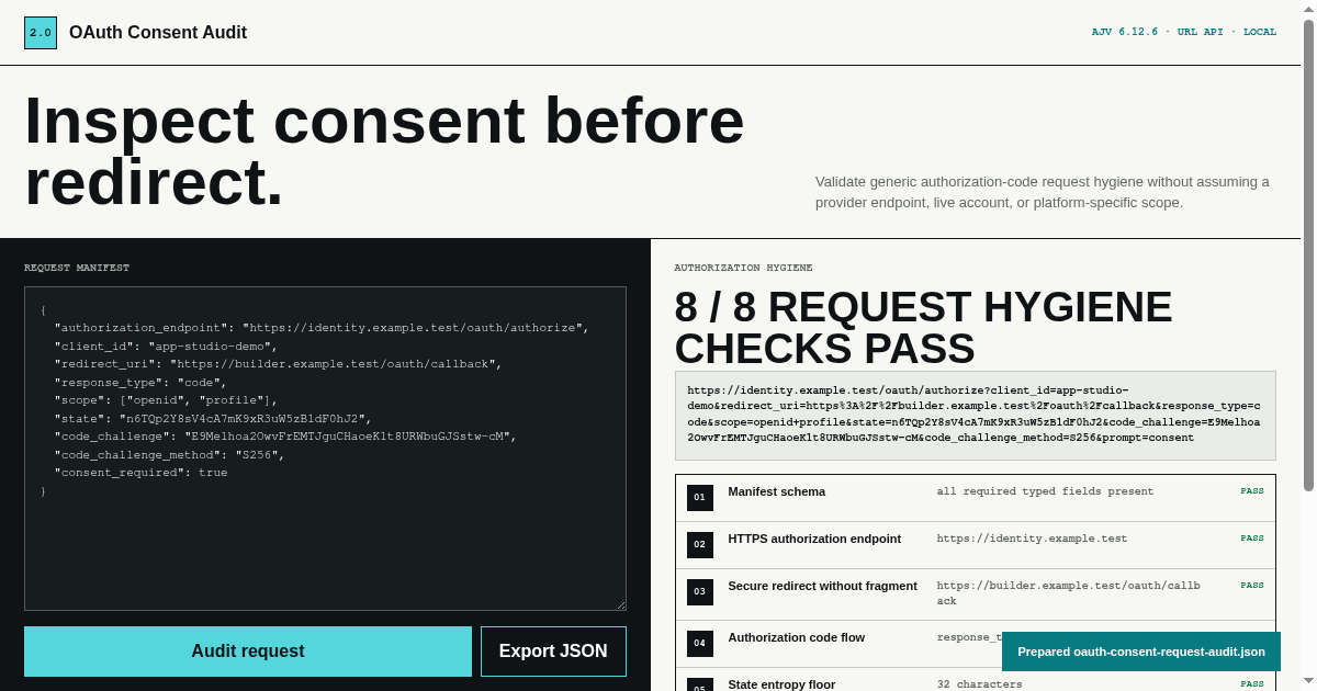 OAuth Consent Request Audit preview
