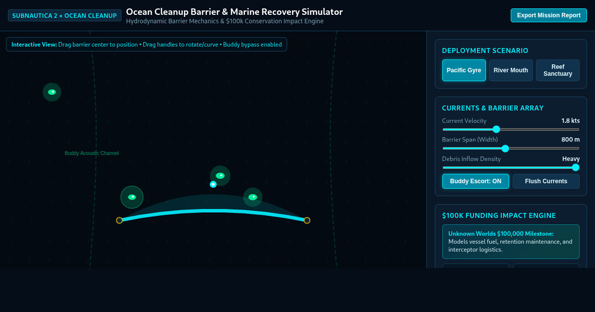 Ocean Cleanup Barrier & Marine Recovery Simulator preview