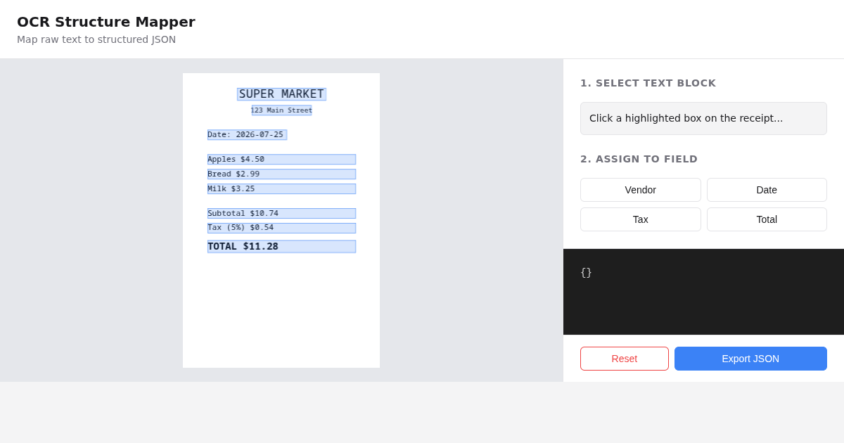 OCR Structure Mapper preview