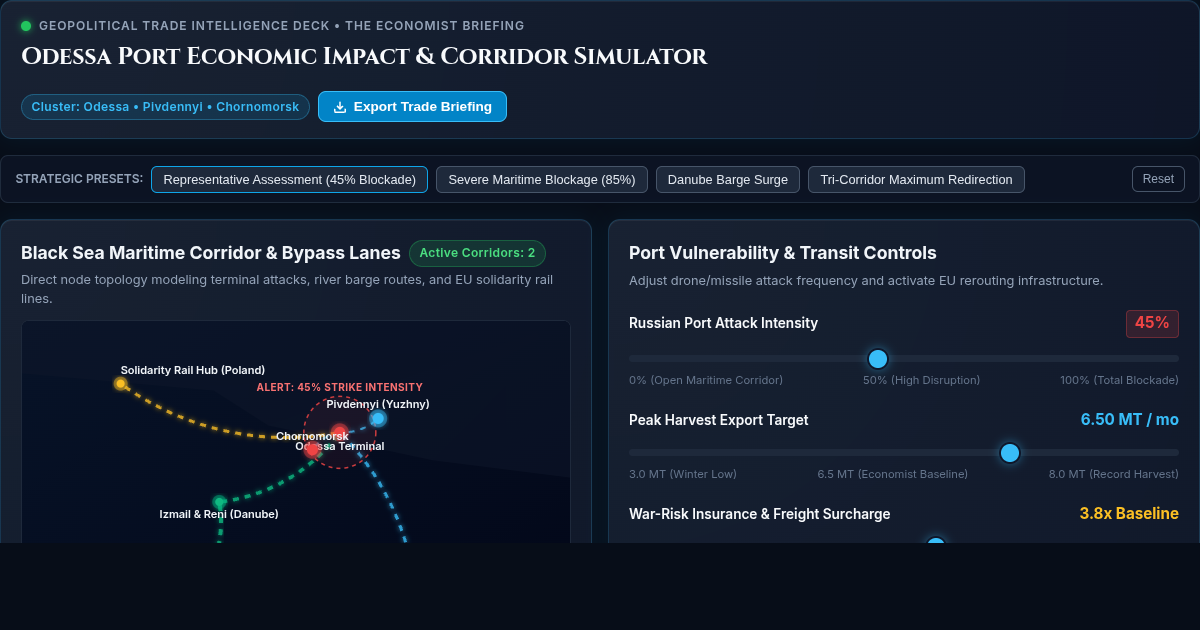 Odessa Port Economic Impact & Corridor Simulator preview