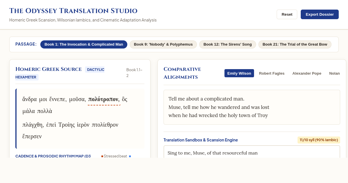 The Odyssey Translation Studio & Prosody Workbench preview