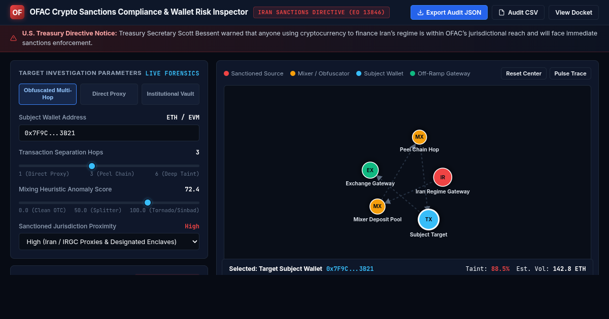 OFAC Crypto Sanctions Compliance & Wallet Risk Inspector preview