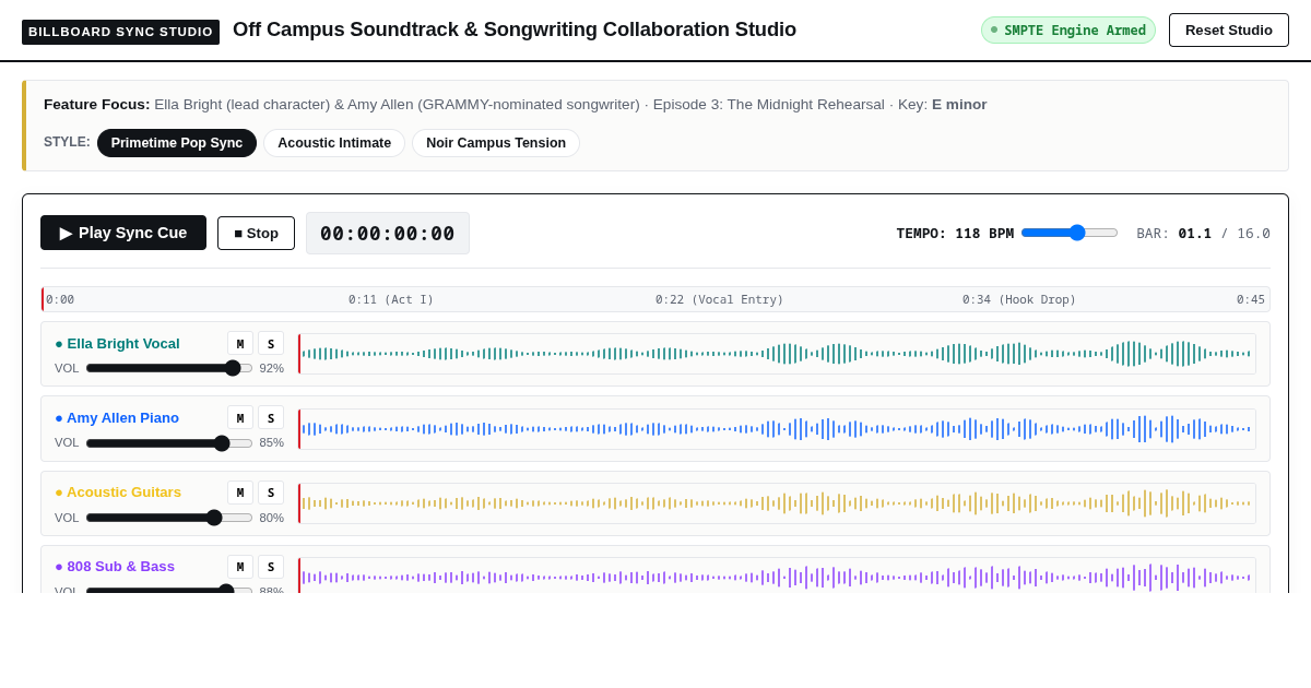 Off Campus Soundtrack & Songwriting Collaboration Studio preview